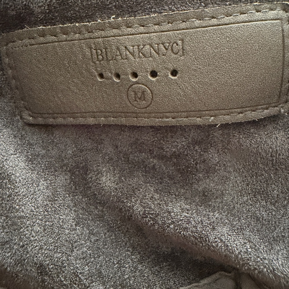 Blank NYC Asymmetrical faux suede Charcoal Jacket - Picture 4 of 8